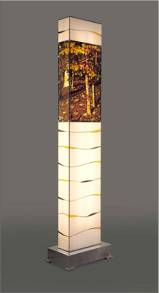 Lichts&auml;ule Motiv Herbstwald