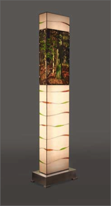 Lichts&auml;ule Motiv Sommerwald