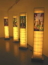 Lichtsäulen in der Galerie Kunsthalle St. Moritz (3)